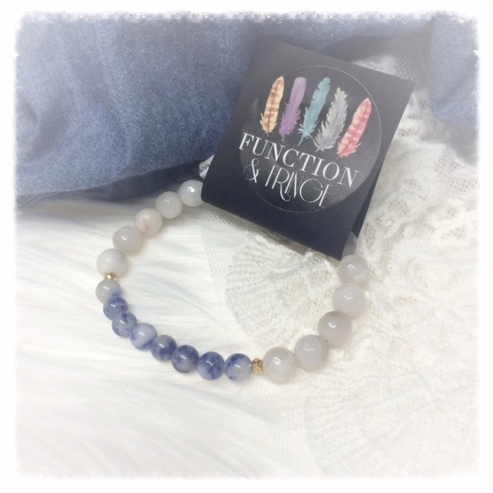 𝅺all Natural Semi Precious Stone Bracelet